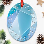 Blue Lights Ornament (Oval Filigree)