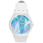 Blue Lights Round Plastic Sport Watch (M)