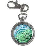 Blue Green Circle Design Key Chain Watch