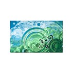 Blue Green Circle Design Sticker (Rectangular)