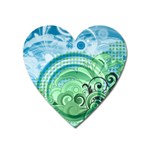 Blue Green Circle Design Magnet (Heart)