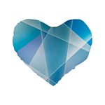 Blue Lights Standard 16  Premium Heart Shape Cushion 