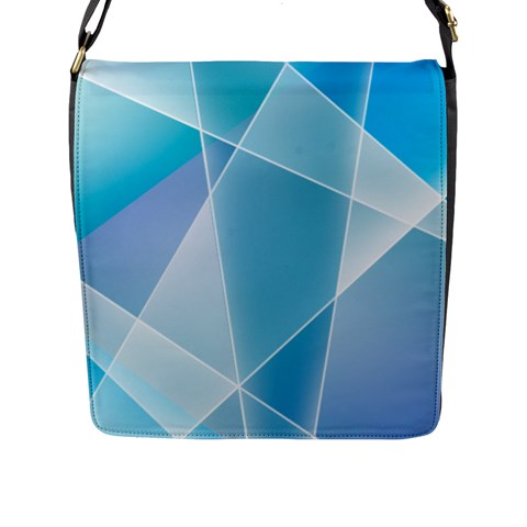 Blue Lights Flap Closure Messenger Bag (L) from ArtsNow.com Front