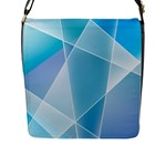 Blue Lights Flap Closure Messenger Bag (L)