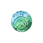 Blue Green Circle Design Golf Ball Marker