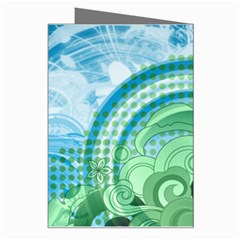 Blue Green Circle Design Greeting Card from ArtsNow.com Right