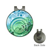 Blue Green Circle Design Golf Ball Marker Hat Clip