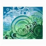 Blue Green Circle Design Small Glasses Cloth