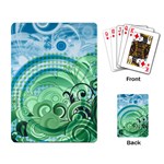 Blue Green Circle Design Playing Cards Single Design