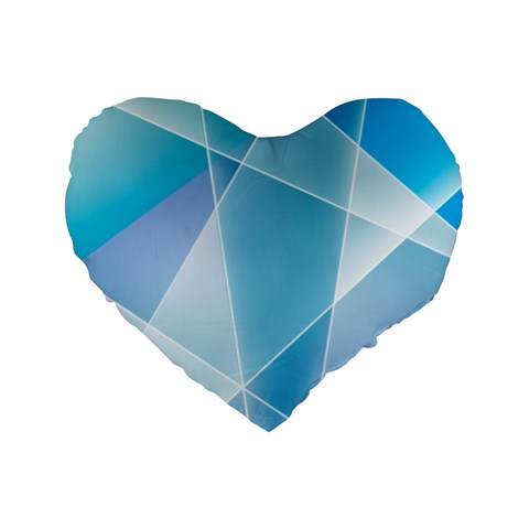 Blue Lights Standard 16  Premium Flano Heart Shape Cushion  from ArtsNow.com Front