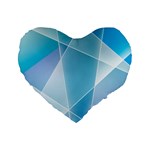 Blue Lights Standard 16  Premium Flano Heart Shape Cushion 