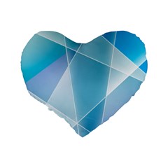 Blue Lights Standard 16  Premium Flano Heart Shape Cushion  from ArtsNow.com Back