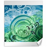 Blue Green Circle Design Canvas 8  x 10 