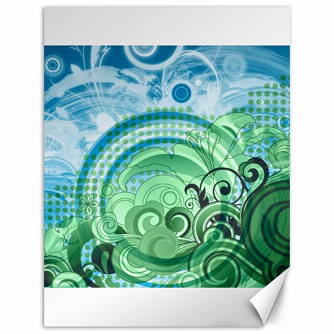 Blue Green Circle Design Canvas 12  x 16  from ArtsNow.com 11.86 x15.41  Canvas - 1