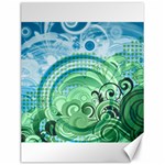 Blue Green Circle Design Canvas 12  x 16 