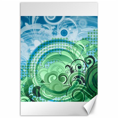 Blue Green Circle Design Canvas 12  x 18  from ArtsNow.com 11.88 x17.36  Canvas - 1