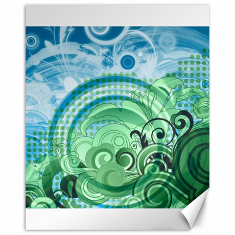 Blue Green Circle Design Canvas 16  x 20  from ArtsNow.com 15.75 x19.29  Canvas - 1