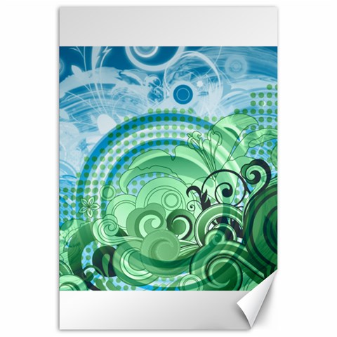 Blue Green Circle Design Canvas 20  x 30  from ArtsNow.com 19.62 x28.9  Canvas - 1