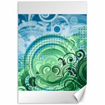 Blue Green Circle Design Canvas 20  x 30 