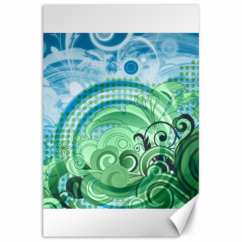 Blue Green Circle Design Canvas 24  x 36  from ArtsNow.com 23.35 x34.74  Canvas - 1