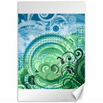 Blue Green Circle Design Canvas 24  x 36 