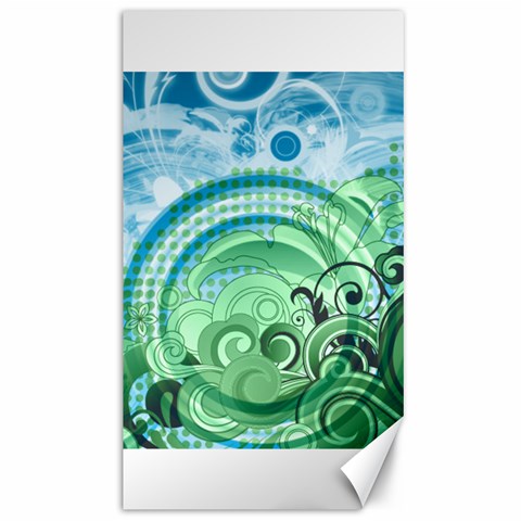 Blue Green Circle Design Canvas 40  x 72  from ArtsNow.com 39.28 x69.23  Canvas - 1