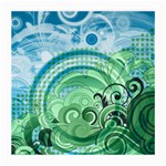 Blue Green Circle Design Medium Glasses Cloth