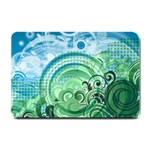 Blue Green Circle Design Small Doormat