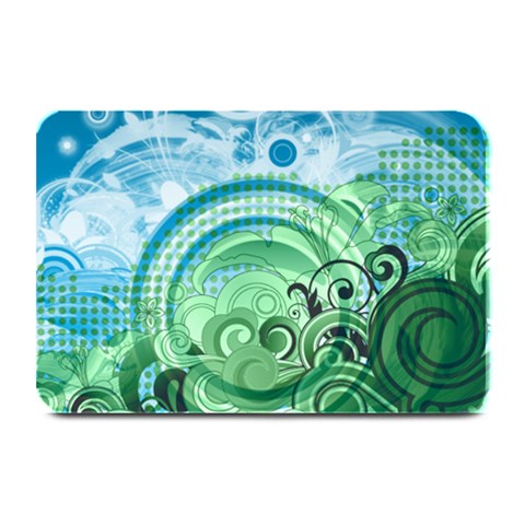 Blue Green Circle Design Plate Mat from ArtsNow.com 18 x12  Plate Mat