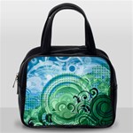 Blue Green Circle Design Classic Handbag (One Side)