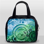 Blue Green Circle Design Classic Handbag (Two Sides)