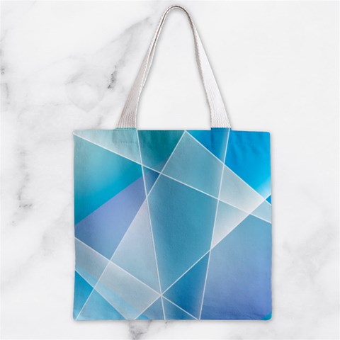 Blue Lights Zipper Grocery Tote Bag from ArtsNow.com Front