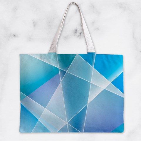 Blue Lights Zipper Mini Tote Bag from ArtsNow.com Front