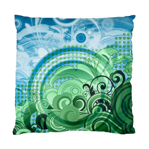 Blue Green Circle Design Standard Cushion Case (One Side) from ArtsNow.com Front