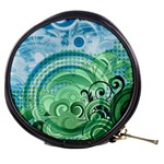 Blue Green Circle Design Mini Makeup Bag