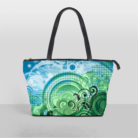 Blue Green Circle Design Classic Shoulder Handbag from ArtsNow.com Front