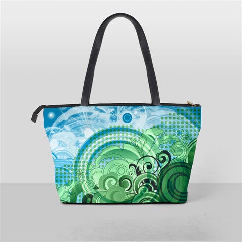 Blue Green Circle Design Classic Shoulder Handbag from ArtsNow.com Back