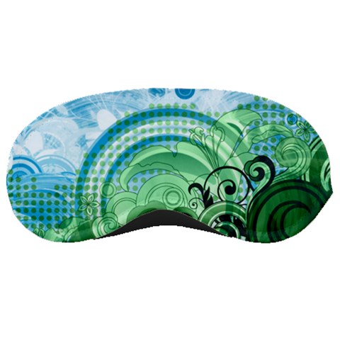 Blue Green Circle Design Sleeping Mask from ArtsNow.com Front