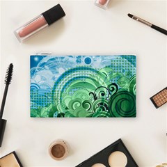 Blue Green Circle Design Cosmetic Bag (Small) from ArtsNow.com Front