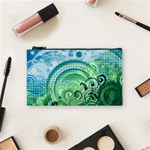 Blue Green Circle Design Cosmetic Bag (Small)