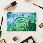 Blue Green Circle Design Cosmetic Bag (Medium)