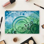 Blue Green Circle Design Cosmetic Bag (Large)