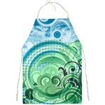 Blue Green Circle Design Full Print Apron