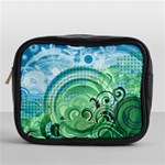 Blue Green Circle Design Mini Toiletries Bag (One Side)