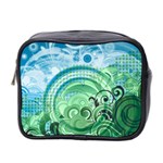 Blue Green Circle Design Mini Toiletries Bag (Two Sides)