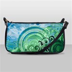 Blue Green Circle Design Shoulder Clutch Bag