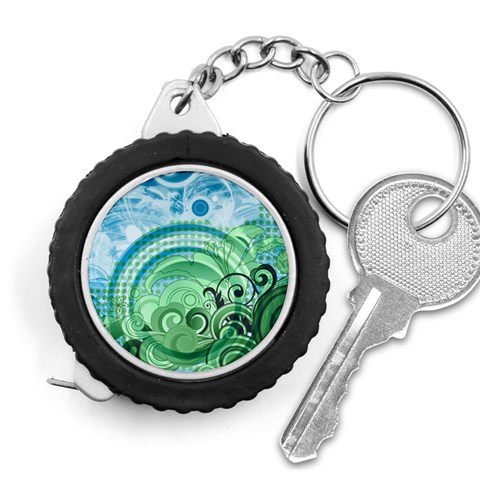 Blue Green Circle Design Measuring Tape from ArtsNow.com Front