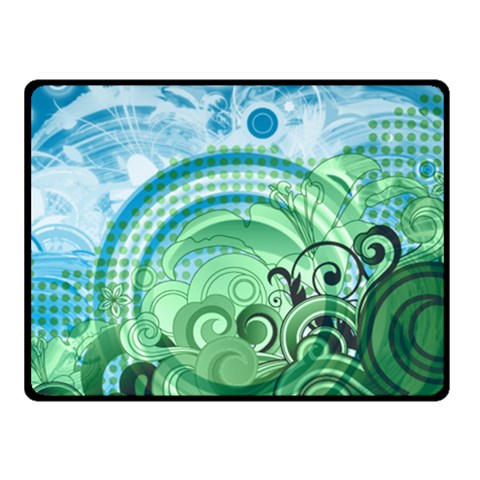 Blue Green Circle Design Fleece Blanket (Small) from ArtsNow.com 50 x40  Blanket Front