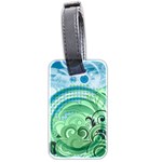 Blue Green Circle Design Luggage Tag (two sides)