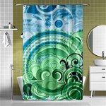 Blue Green Circle Design Shower Curtain 48  x 72  (Small)